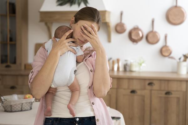 baby and mom postpartum blues small