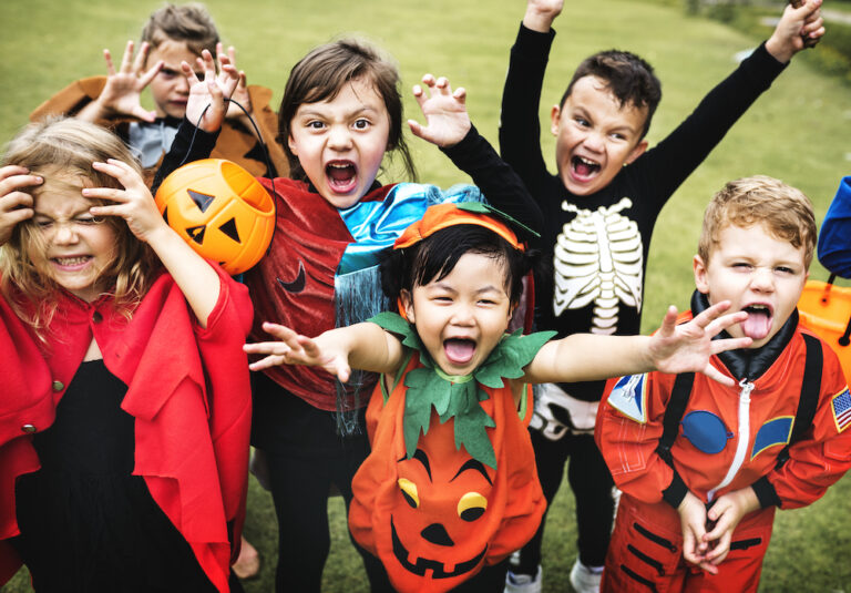 Little kids on Halloween