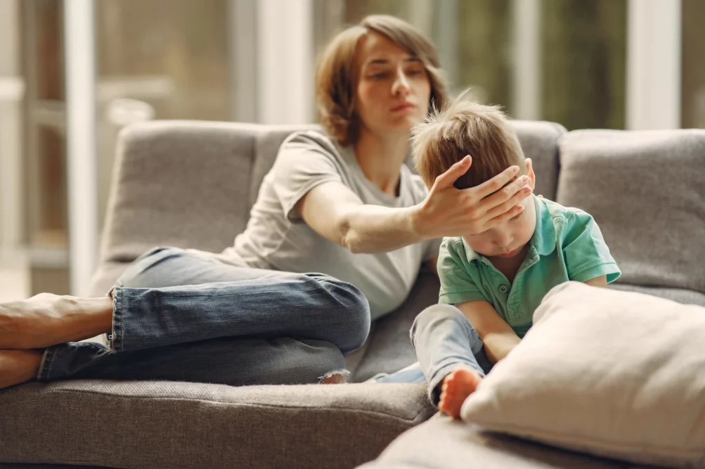 mother with sick child